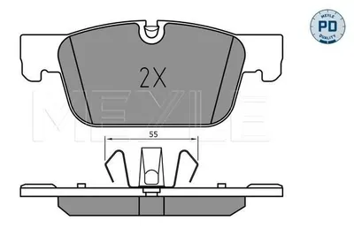 Produktbild von MEYLE 025 220 9817/PD Bremsbeläge Vorne für VOLVO XC60 II (246) V60 II (225, 227) V90 II Kombi (235, 236) S90 II (234) S60 III (224)