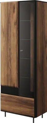 Produktbild von VITRINE Borga Eiche Catania/Schwarz