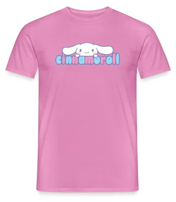 Produktbild von Spreadshirt Cinnamoroll Guckt Über Schriftzug Männer T-Shirt, XXL, Pink