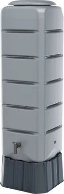 Produktbild von Regentonne grau STANDARD eckig 120 L inkl. Sockel und Hahn