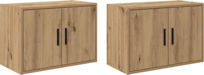 Immagine prodotto di vidaXL Armadi a muro per garage 2 pz. Materiale artigianale in legno di quercia