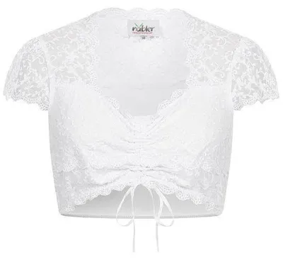Produktbild von Dirndlbluse Kurzarm Lisa in Weiß von Nübler Größe 34
