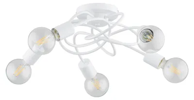 Zdjęcie produktu dla Lampa sufitowa MAXIS biała 5xE27x15W metal wym:20x51x51cm IP20 Alfa
