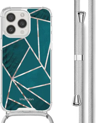 Produktbild von imoshion Design Hülle mit Band iPhone 15 Pro Max - Petrol Green Graphic