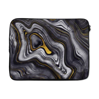 Produktbild von MuchoWow® Laptop Hülle 17 Zoll Laptoptasche Steine - Achat - Geode - Marmor - Zipper - Schutzabdeckung