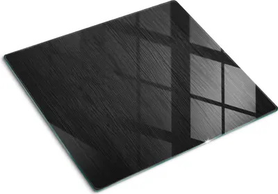 Obrázek produktu pro Kryt varné desky – Kryt na indukční desku – Ochranná skleněná deska – 60x52 cm – Skleněné ochranné desky na sporák – Odolná proti poškrábání a nárazům – Snadné čištění – Hygienická – Tvrzené sklo – Protiskluzové nožičky – Dřevěné černé desky