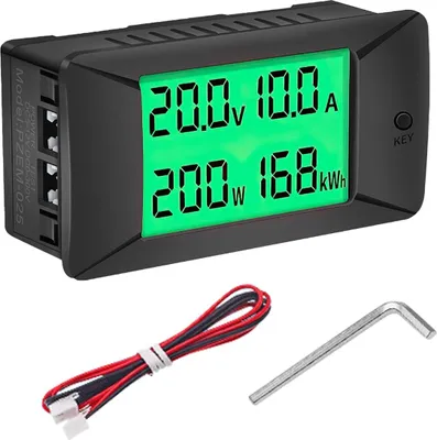Produktbild von Digitales Amperemeter Voltmeter, PZEM-025 DC Stromz?hler Voltmeter Batterietester Elektrische Energie Wattmeter 0300A/300V(50A)