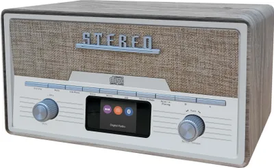 Produktbild von Denver Denver DAB-Radio CD-Player - Retro-Radio - Bluetooth - 20 Speicherplätze - DAB /FM / AUX - MDA525 - Lightwood