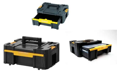 DEWALT Werkzeugkiste TSTAK III mit tiefer Schublade und 6 Organizern 440x176x314 mm