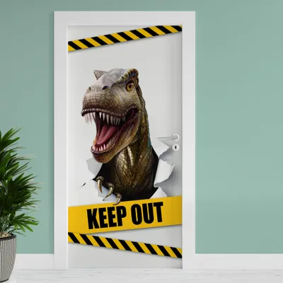 Produktbild von Türfolie "Dino" 90x200cm Türposter Deko Aufkleber Folie Tapete TF04-09