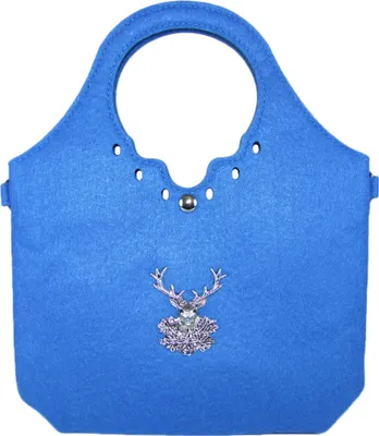 Produktbild von Trachten Handtasche "Shopper" mit Hirsch | Blau
