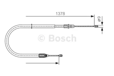 Produktbild von BOSCH Handbremsseil Seilzug Feststellbremse für RENAULT CLIO II (BB0/1/2, CB0/1/2) 1 987 482 041