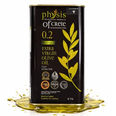 Zdjęcie produktu dla Grecka oliwa z oliwek extra virgin Physis of Crete 0,2% 1 l puszka
