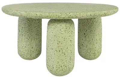 Produktbild von Casa Padrino Luxus Couchtisch Grün Ø 80 x H. 40 cm - Runder Terrazzo Naturstein Wohnzimmertisch - Wohnzimmer Möbel - Naturstein Möbel - Luxus Möbel - Luxus Einrichtung