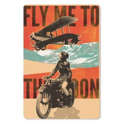Produktbild von MuchoWow® Mauspad Mousepad Flugzeug - Motor - Vintage - Zitat 18x27 cm - Mousepads - Maus Mat - Pad - Mausunterlage