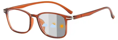 Image de Omgoods - Lunettes de soleil filtrant la lumière bleue, changeant de couleur, pour hommes et femmes - Lunettes de soleil pour myopes, couleur marron