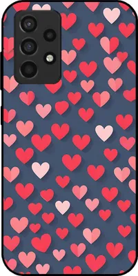 Obrázek produktu pro Smartphonica Pouzdro na telefon vhodné pro Samsung Galaxy A52/A52 5G/A52s 5G s potiskem růžových a červených srdíček - TPU zadní kryt Pouzdro s růžovým a červeným srdíčkovým designem