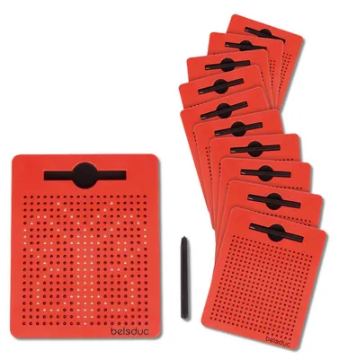 Produktbild von Magnetisches Zeichenbrett mit Magnetstift 17,3 x 21,5 cm ab 3 Jahren, 12er Set