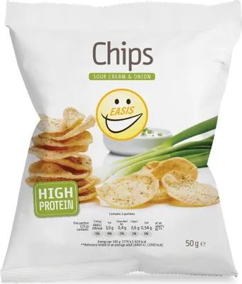 Produktbild von EASIS High Protein Chips Sour Cream & Onion 50g
