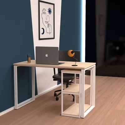 Produktbild von PAPERFLOW Schreibtisch easyHome LV12 weiß/eiche