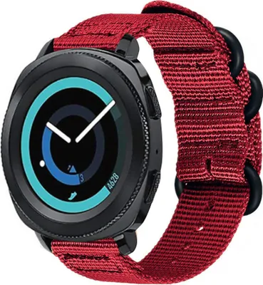 Produktbild von Strap-it Samsung Gear Sport Nylon Schnallenarmband (Rot)