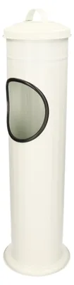 Produktbild von Standaschenbecher mit Abfalleimer - und Deckel - weis - 17 x 60 cm