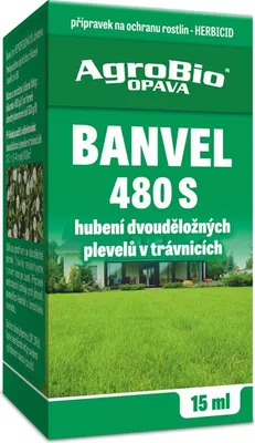 Obrázek produktu pro Banvel 480S proti plevelům v trávnících AgroBio 15 ml