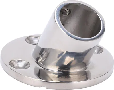 Immagine prodotto di Corrimano per barca con base tonda, ferramenta marina in acciaio inox 316 per tubo da 25 mm/1 pollice, 60°