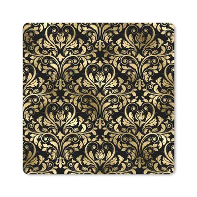 Obrázek produktu pro Podložka pod myš - Vzory - barokní - zlaté - černé - 20x20cm - Podložka pod myš