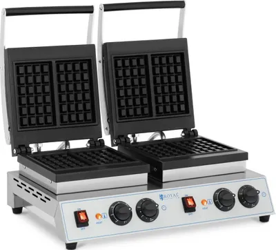 Produktbild von Royal Catering Doppel-Waffeleisen - belgische Waffeln - 2 x 1,500 W