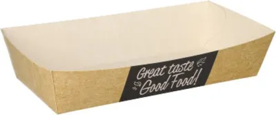 Produktbild von 50 Pommes-Frites-Trays pure 3,5 cm x 7 cm x 15 cm Good Food groß