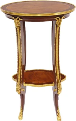 Produktbild von Casa Padrino Barock Luxus Beistelltisch Mahagoni / Gold H 78 x 44 cm - Beistell Tisch Möbel Louis XIV