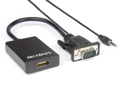 Obrázek produktu pro Hamlet XVAVGA-HDMA Videokabelový adaptér VGA (D-Sub) HDMI typ A (standardní) Černý