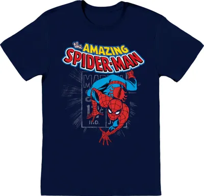 Immagine prodotto di Spider-Man - Maglietta "Amazing" per uomo/donna unisex HE354 (M) (blu navy)