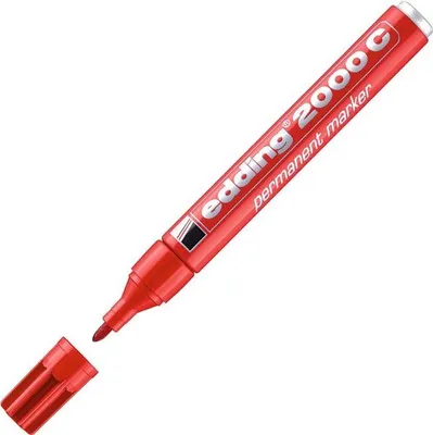 Zdjęcie produktu dla Marker permanentny Edding 2000 C - okrągła końcówka, czerwony