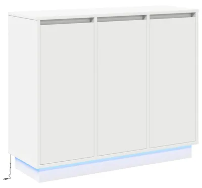 Zdjęcie produktu dla vidaXL Kredens LED biały 90 x 32 x 75 cm Materiał drewnopochodny