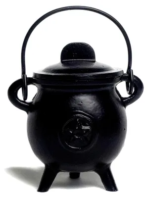 Produktbild von Räucherschale aus Gusseisen - Hexenkessel mit Pentagramm