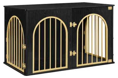 Productafbeelding van Hondenbench - Hondenkooi - Hondenbox - Hondenhuisje - Hondenkooi Meubel - 3 Deuren - Boogvormige Deur