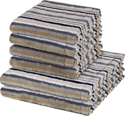 Produktbild von Cawö Lifestyle 4 X Handtuch 2 X Duschtuch im Set Weich und pflegeleicht, Farbenfrohes Design, Hochwertige Qualität 6er Set