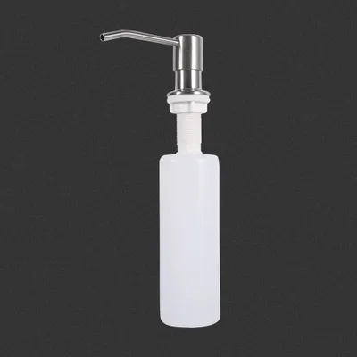 Obrázek produktu pro Dávkovač tekutého mýdla do kuchyně – sada pro instalaci pod umyvadlo nebo na kohoutek, objem 300 ml. Dávkovač mýdla do koupelny, včetně pumpy a nádoby pro skladování