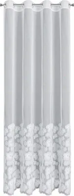 Immagine prodotto di EUROFIRANY | Tenda - JASMIN - 140x250 cm - Bianco - Elegante decorazione della finestra - Con ricamo floreale