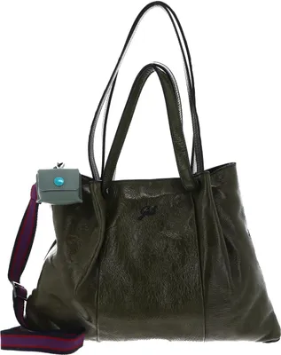 Produktbild von Gabs Leder Schultertasche Umhängetasche Sashi Naplak Black Shoulderbag Verde Oliva olivgrün