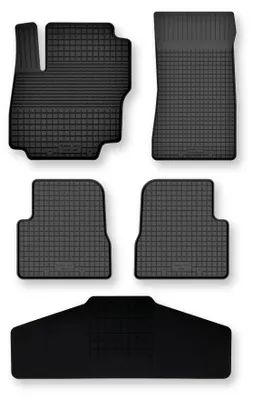 Image de Tapis de sol en caoutchouc + tunnel pour Fiat 600 2024- – 5 pièces, noirs, semi-universel, adapté