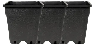 Produktbild von 3 x Topf 7 Liter Pflanzgefäß Schwarze Pflanzkübel
