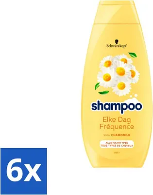 Image de Schwarzkopf - Shampooing - Quotidien - Camomille - Pour tous types de cheveux - 400 ml - Pack économique - 6 pièces
