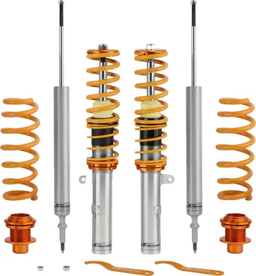 Obrázek produktu pro Odpružení Coilover, nastavitelná výška vozidla, nenastavitelný tlumič, materiál hliník 6061, délka položky 56 cm, hmotnost položky 28 kg
