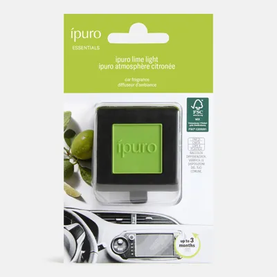 Zdjęcie produktu dla ipuro Car Line Autoduft Clip LIME LIGHT - Środek do odświeżania powietrza do samochodu, zapach: litsea i pomarańcza