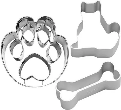 Produktbild von 3-teilige Keksvormen, Hundeformen, Fudgematrices, Knochenform