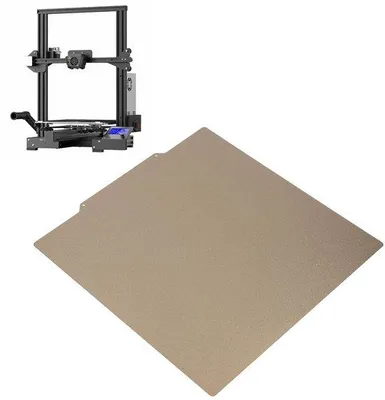 Produktbild von PEI-Springschichtstahlplatte 320x310mm - Einseitige PEI-Springschichtstahlplatte für 3D-Drucker - Für Ender 3 und CR 10 geeignet - Breite Kompatibilität - Direkte Installation - 3D-Druckbauplatte