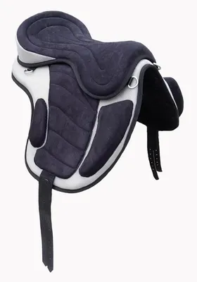 Productafbeelding van Boomloos Zadel - Paardenzadel Flexibel - Comfortabel Rijden - Veiligheid Eerste - Zitmaat 18" - Zwart Grijs